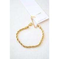 Burgu Çelik Bileklik 3mm - Altın