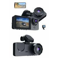 3 Kameralı 2 İnç 1080p Araç İçi Kamera Sürüş Kamerası Carplay