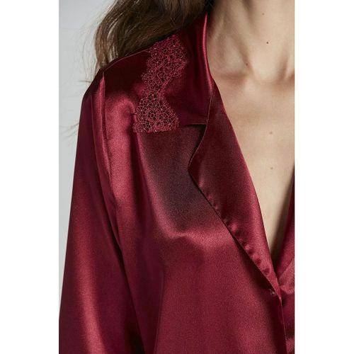 Saten Gecelik Sabahlık Pijama Takım Şort Takım 6'lı Gelin Çeyiz Seti - 6965