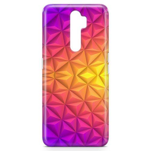 Oppo A5 2020 Kılıf Elmas Rainbow Arka Kapak Koruma Desenli Full Koruyucu