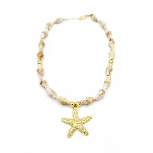 Deniz Kabuklu Yıldız Kolye - Altın