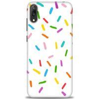 Huawei Y7 Prime 2019 Kılıf HD Baskılı Kılıf - Renkli Konfeti + Tam Ekran Koruyucu
