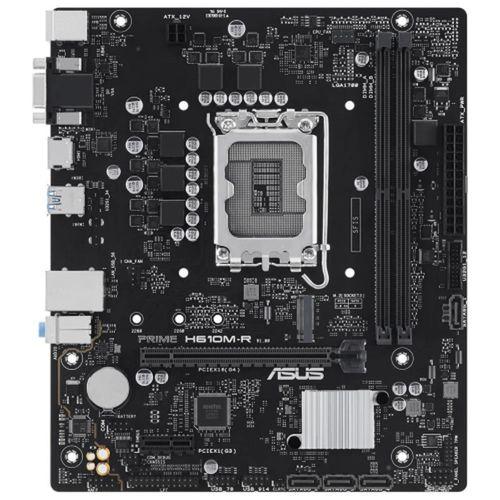 ASUS PRIME H610M-R-SI, 2xDDR5, M.2, D-SUB, DP, HDMI, 12-13.14.Nesil, LGA1700 Soket, Anakart