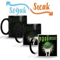 Pug Dog Puggernaut Life Funny Gift Sihirli Kupa Bardak Porselen