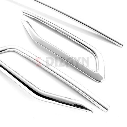 S-Dizayn VW Taigo Krom Arka Tampon Difüzör Çıtası 3 Prç. 2020 Üzeri A+ Kalite