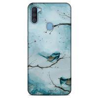 Y.Liva-2020 (Mavi Kuş) Samsung Galaxy A11 Kılıf Silikon Kapak Desenli