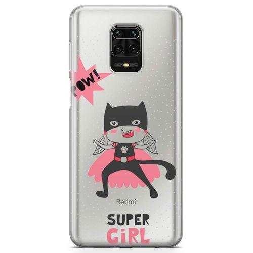 Xiaomi Redmi Note 9 Pro Kılıf Tekli Süper Kedi Arka Kapak Koruma Desenli Full Koruyucu