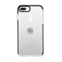 iPhone 7 Plus Casetify Papatya Desenli Anti Shock Premium Silikonlu Siyah Kenar Detaylı Telefon Kılı