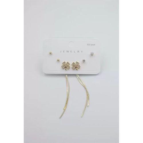 Çoklu Set Küpe - Altın