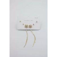 Çoklu Set Küpe - Altın