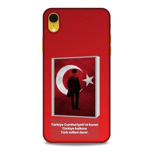 Apple iPhone XR Kılıf Atatürk (4) Koruma Kılıfı Kırmızı