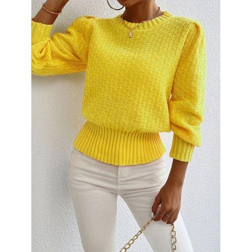 Kadın Uzun Kollu Bisiklet Yaka Triko Bluz