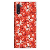 Samsung Galaxy Note 10 Kılıf Kelebek Etkisi (6) Silikon Kılıf Mavi Yeşil