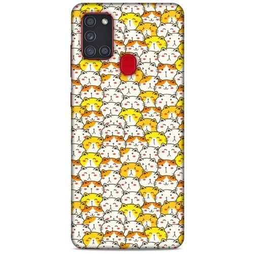 Lopard Samsung Galaxy A21s Uyumlu Kılıf Kediler (28) Arka Kapak Tombul Kedi