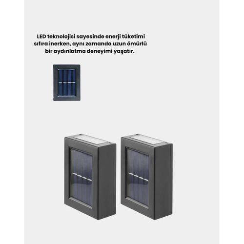 Solar Dış Mekan Aplik Su Geçirmez Dayanıklı Led Aydınlatmalı