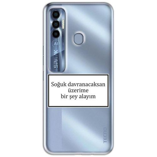 Tecno Spark 7 Pro Kılıf HD Yazı Baskılı Silikon Arka Kapak - Yazı 8
