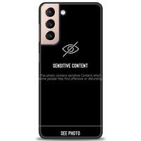 Samsung Galaxy S21 Kılıf HD Baskılı Kılıf - Sensitive Content + Tam Ekran Koruyucu