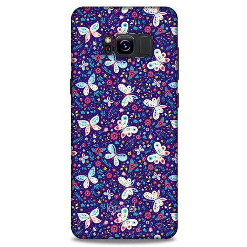 Samsung Galaxy S8 Kılıf Kelebek Etkisi (3) Kapak Kırmızı Lacivert