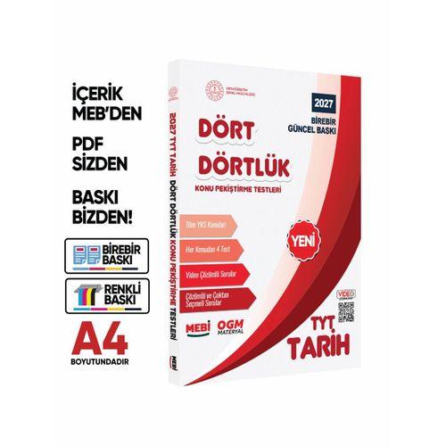 2027 YKS-TYT MEBİ-OGM Dört Dörtlük Tarih Pekiştirme Testi A4 Renkli Soru Bankası BASKI ÜCRETİ