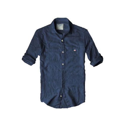 Slim Fit Italyan Kesim Gerçek Keten Gömlek -- Siyah--