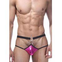 Fantezi Pembe Önü Halkalı Seksi Erkek String-tanga