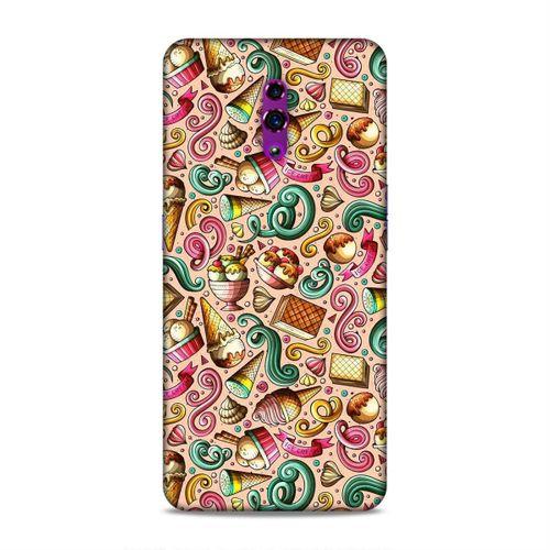Oppo Reno Kılıf Gelato Dondurma Arka Kapak Silikon Koruma Full Koruyucu