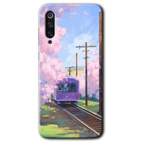 Xiaomi Mi 9 SE Kılıf HD Desen Baskılı Arka Kapak+Temperli Cam - Rails Paint