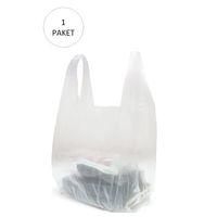 Şeffaf Atlet Poşet Küçük Boy 24x43 cm 1 Paket Takriben 300 Adet