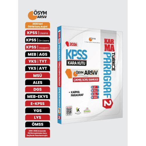 2026 KPSS Türkçenin Kara Kutusu PARAGRAF 2 KARMA ÖSYM Çıkmış Soru Bankası Konu Özetli Çözümlü