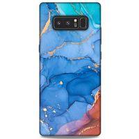 Samsung Galaxy Note 8 Uyumlu Kılıf Mavi Delisi (10) Full Koruma Kılıfı Mermer