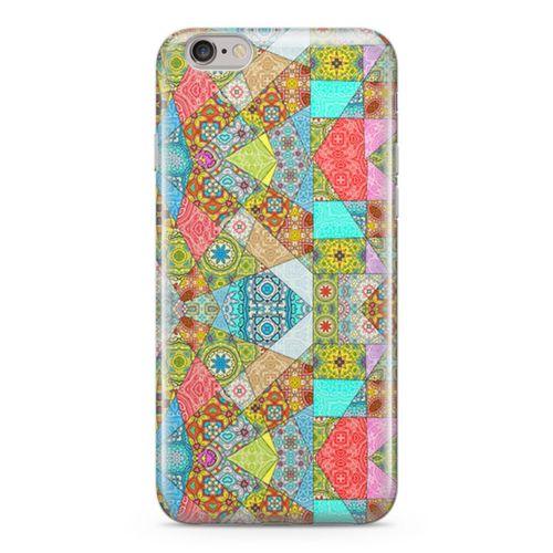 Apple iPhone 6 Plus - 6S Plus Kılıf Yeşil Vintage Arka Kapak Koruma Desenli Full Koruyucu