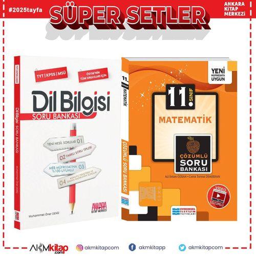Evrensel 11.Sınıf Matematik ve AKM Dil Bilgisi Soru Bankası Seti 2 Kitap