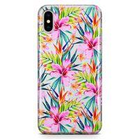 Apple iPhone XS Kılıf Frangipani Arka Kapak Koruma Desenli Full Koruyucu