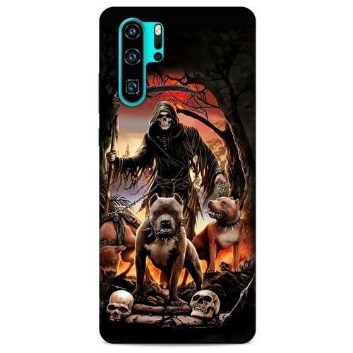 Huawei P30 Pro Uyumlu Kılıf Motorsiklet (28) Arka Kapak İskelet