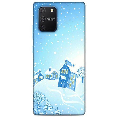Samsung Galaxy S10 Lite Kılıf Snowix (24) Darbe Emici Kılıf Beyaz Mavi