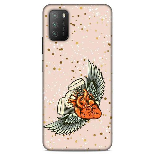 Lopard Xiaomi Poco M3 Uyumlu Kılıf Tattoo's (27) Tasarımlı Kılıf Kalp Dövmesi
