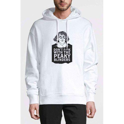 Peaky Blinders Tommy Shelby Dont Baskılı Beyaz Erkek Kapşonlu Sweatshirt