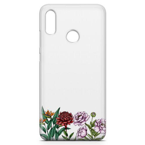 Huawei Y7 2019 Kılıf Çiçek Üçlü Arka Kapak Koruma Desenli Full Koruyucu