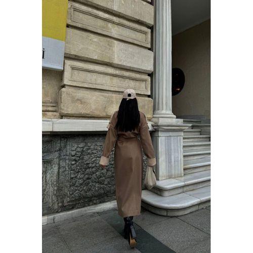 KABAN YAKA VE MANŞET BEJ RENGİ - Vizon