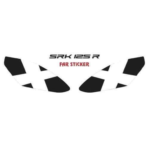 RKS Rks Srk 125 R 2023 - 2025 Uyumlu Far Sticker Beyaz X