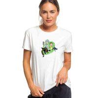 Rick And Morty Cube Watermelon Baskılı Beyaz Kadın Tshirt