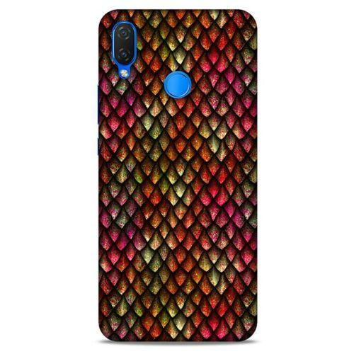Huawei Psmart 2019 Kılıf Dragons (8) Baskılı Kılıf Ejderha Deri Pembe