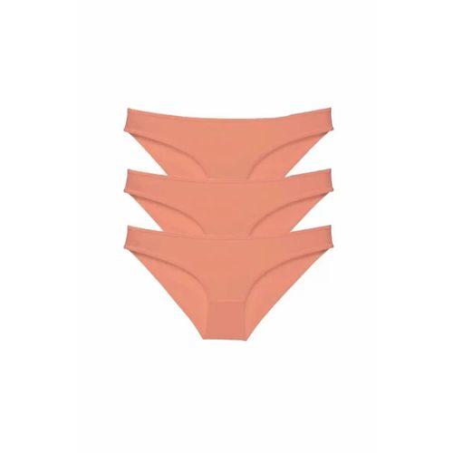 3 adet Süper Eko Set Likralı Kadın Slip Külot Pudra