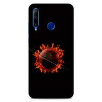 Lopard Huawei Y6P Uyumlu Kılıf FireX (47) Crystal Flex Kılıf Satürn Ateşi