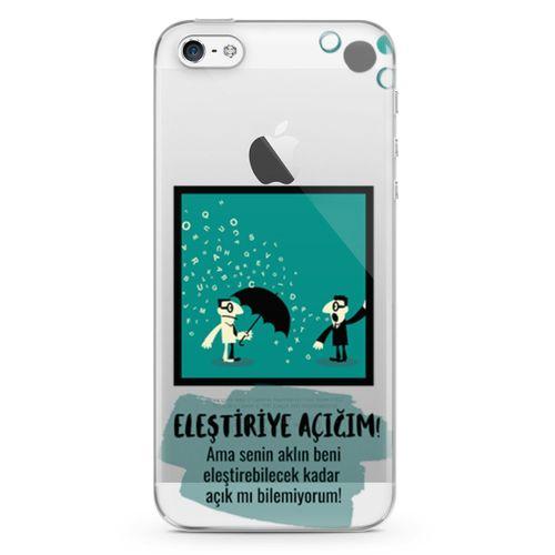 Apple iPhone 5 Kılıf Eleştriye Açığım Arka Kapak Koruma Desenli Full Koruyucu