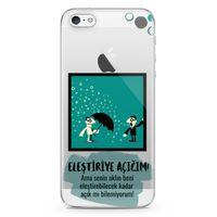 Apple iPhone 5 Kılıf Eleştriye Açığım Arka Kapak Koruma Desenli Full Koruyucu