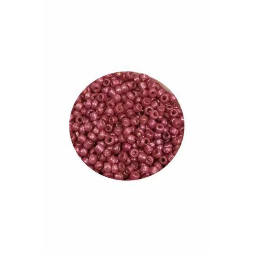 Dökme Cam Kum Boncuk (11/0) 2 mm - 60 Gram -  Koyu Pembe - BNC046