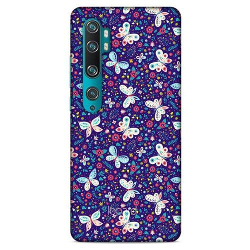 Xiaomi Mi Note 10 Pro Kılıf Kelebek Etkisi (3) Kapak Kırmızı Lacivert