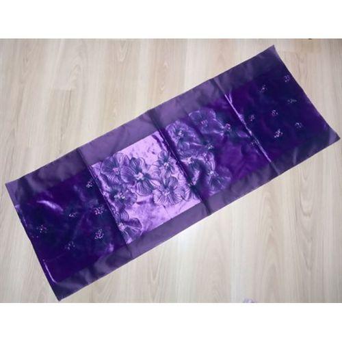 Mor Çiçekli Runner Masa Örtüsü 47X120Cm