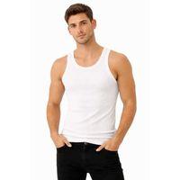 Erkek Fitilli Likralı Kaşkorse Atlet Vücuda Oturan Basic Şıklık - Beyaz